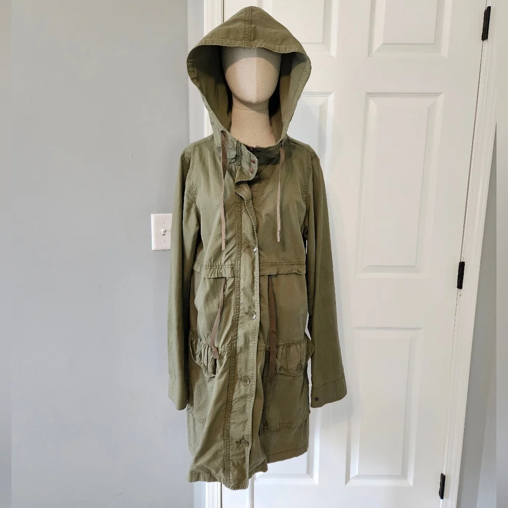GAP Olive Utility Hooded Jacket